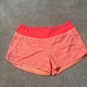Under Armour Orange Athletic Heat Gear Shorts